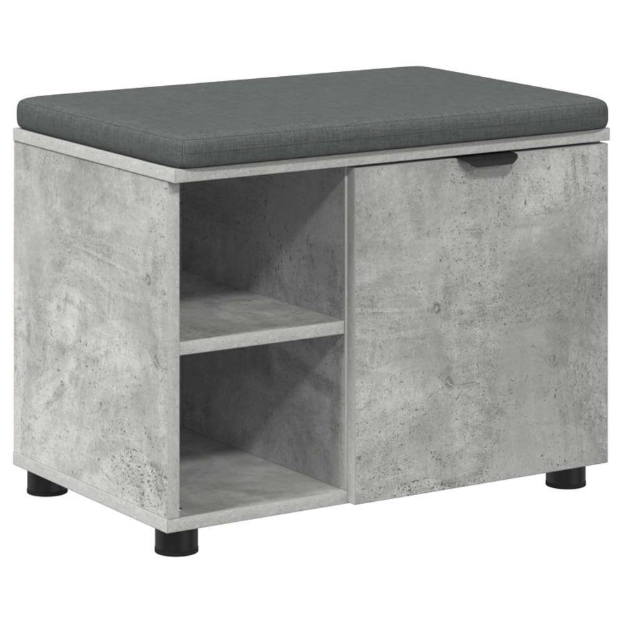 Halbank met kussen Effen Beton Grijs 60 x 38 x 46 cm