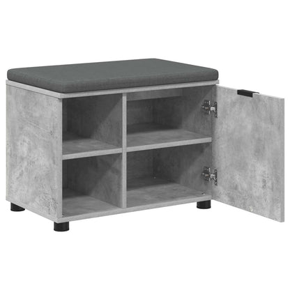 Halbank met kussen Effen Beton Grijs 60 x 38 x 46 cm