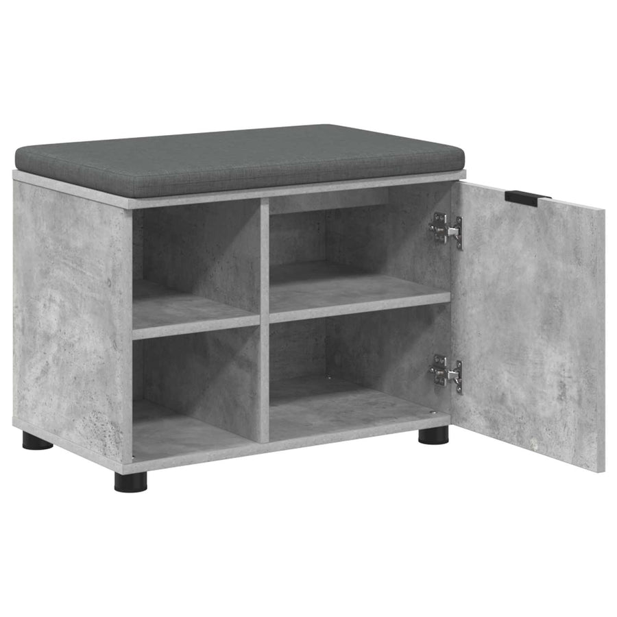Halbank met kussen Effen Beton Grijs 60 x 38 x 46 cm