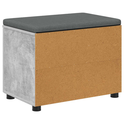 Halbank met kussen Effen Beton Grijs 60 x 38 x 46 cm