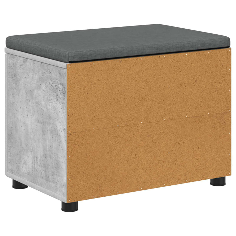 Halbank met kussen Effen Beton Grijs 60 x 38 x 46 cm