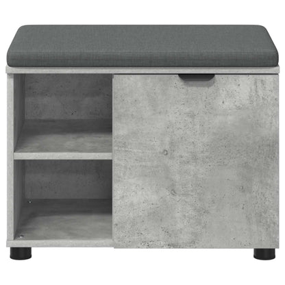 Halbank met kussen Effen Beton Grijs 60 x 38 x 46 cm
