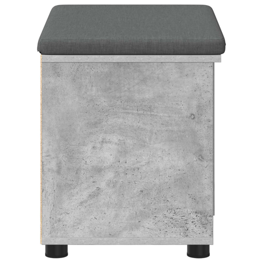 Halbank met kussen Effen Beton Grijs 60 x 38 x 46 cm