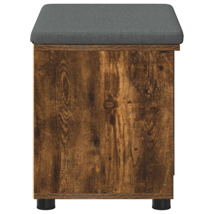 Halbank met kussen Effen Gerookt eiken 60 x 38 x 46 cm