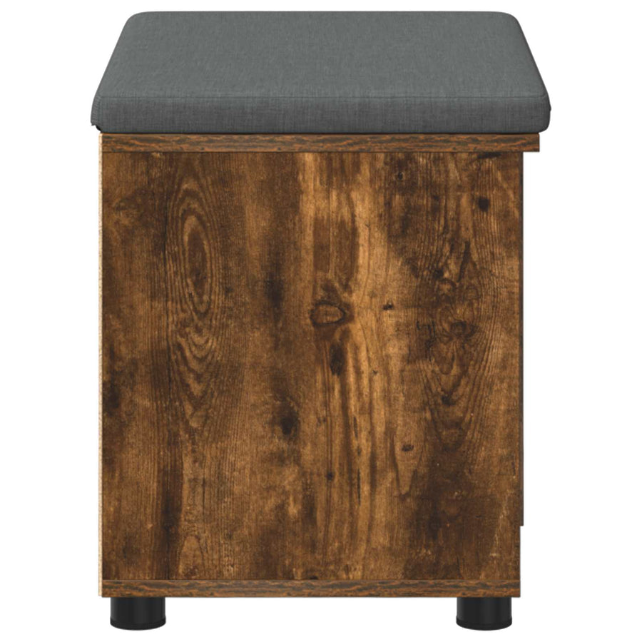 Halbank met kussen Effen Gerookt eiken 60 x 38 x 46 cm