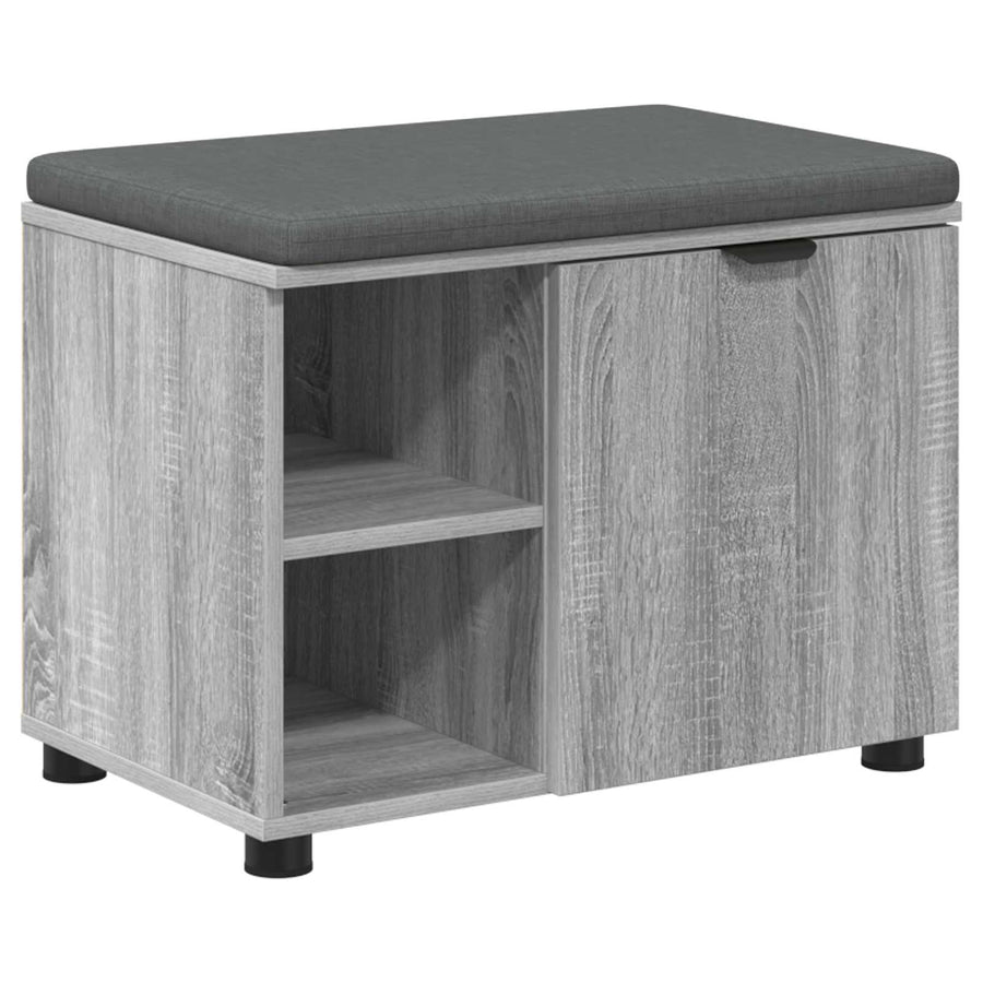 Halbank met kussen Effen Grijs Sonoma 60 x 38 x 46 cm