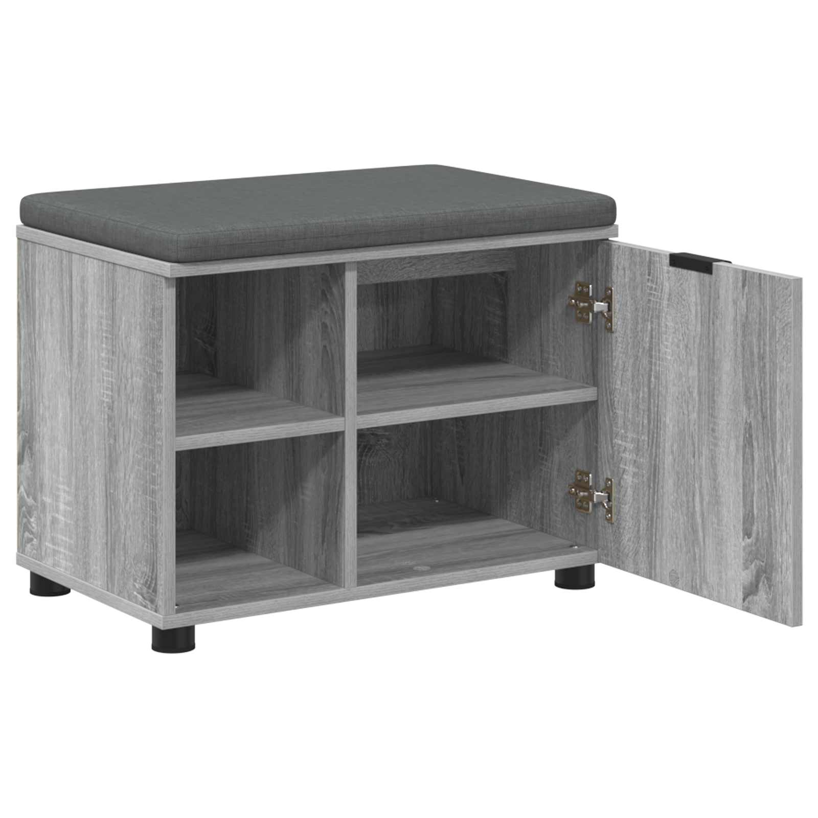 Halbank met kussen Effen Grijs Sonoma 60 x 38 x 46 cm