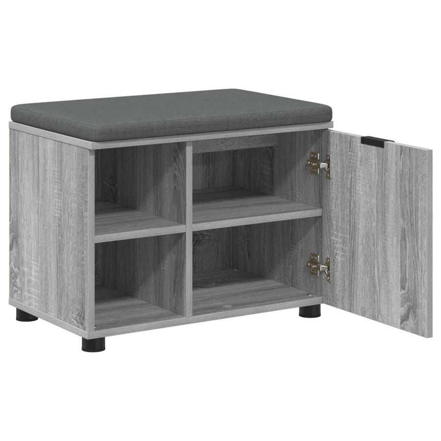 Halbank met kussen Effen Grijs Sonoma 60 x 38 x 46 cm