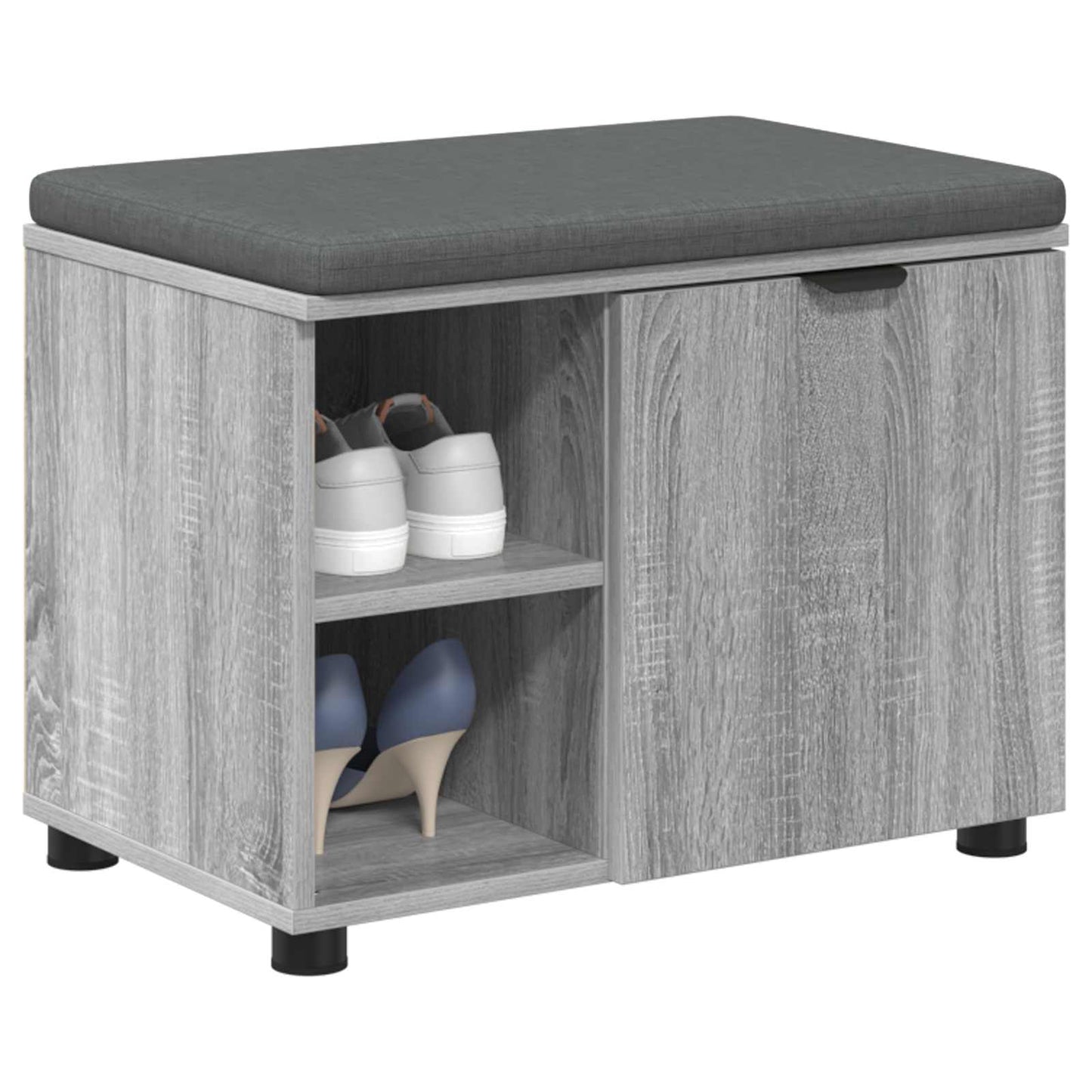 Halbank met kussen Effen Grijs Sonoma 60 x 38 x 46 cm