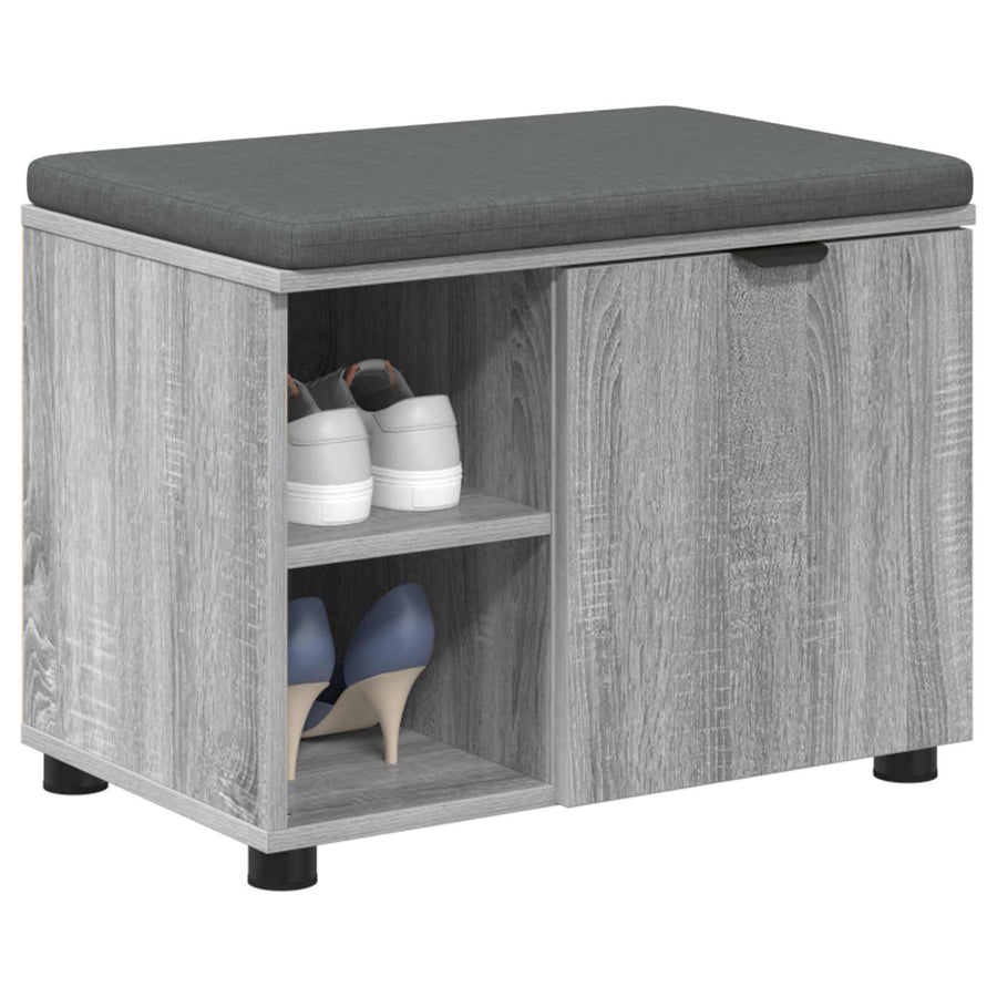 Halbank met kussen Effen Grijs Sonoma 60 x 38 x 46 cm