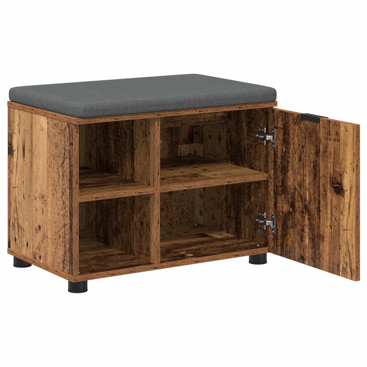 Halbank met kussen Effen Oudhout 60 x 38 x 46 cm