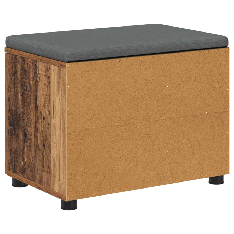 Halbank met kussen Effen Oudhout 60 x 38 x 46 cm