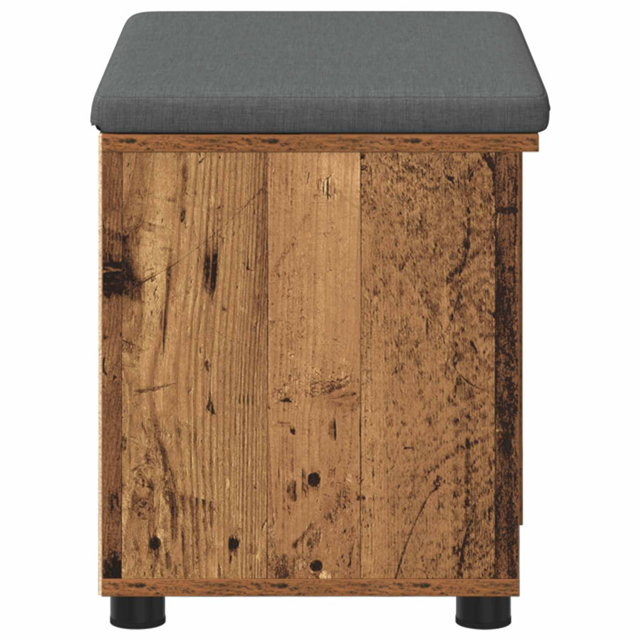 Halbank met kussen Effen Oudhout 60 x 38 x 46 cm