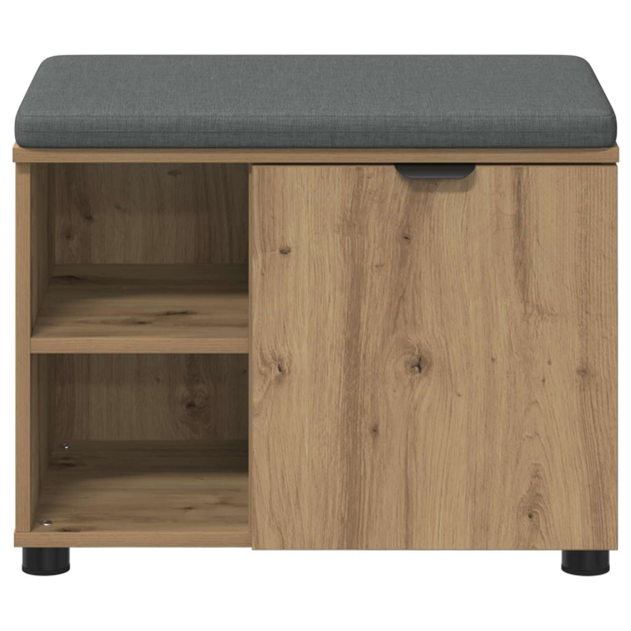 Halbank met kussen Effen Artisan Eiken 60 x 38 x 46 cm