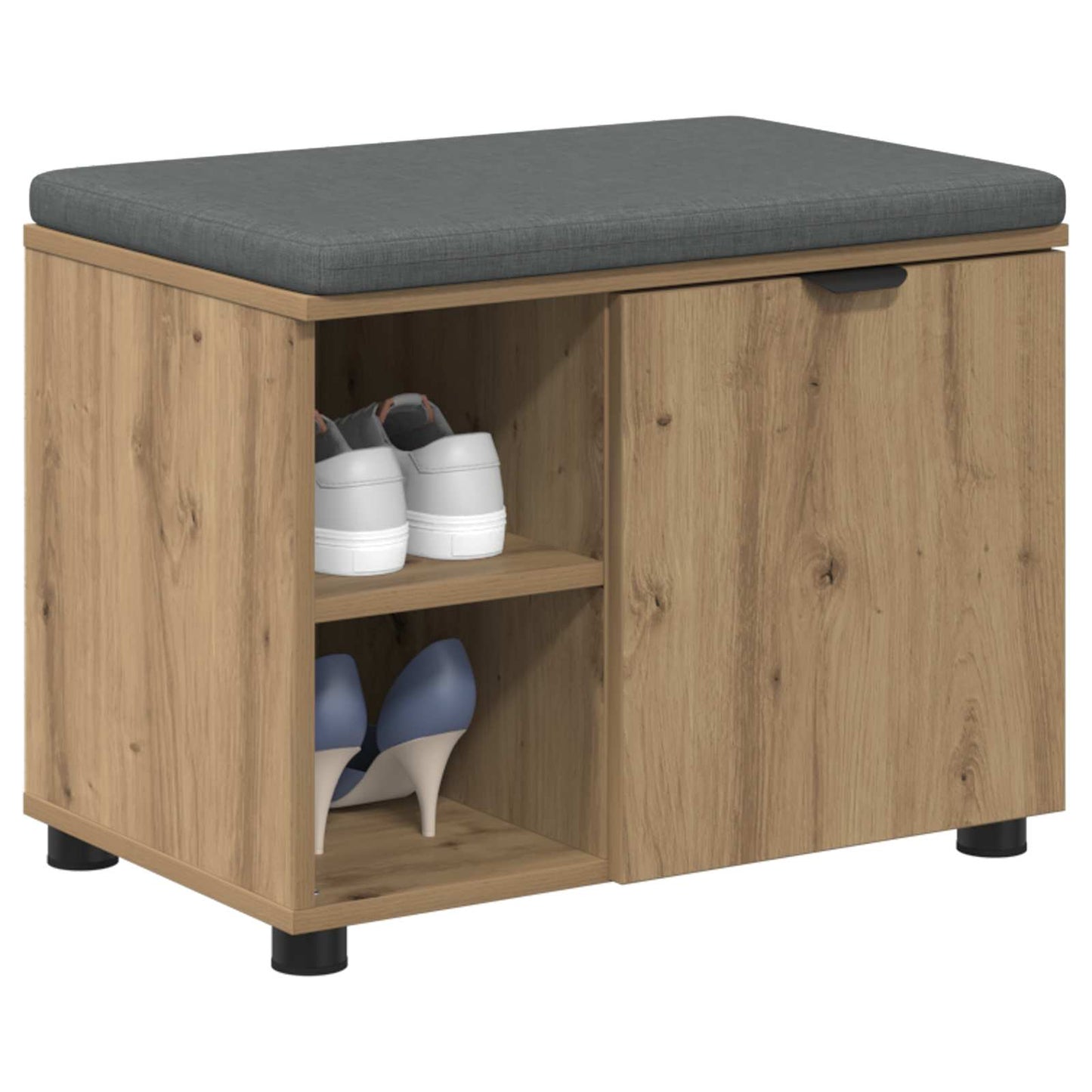 Halbank met kussen Effen Artisan Eiken 60 x 38 x 46 cm