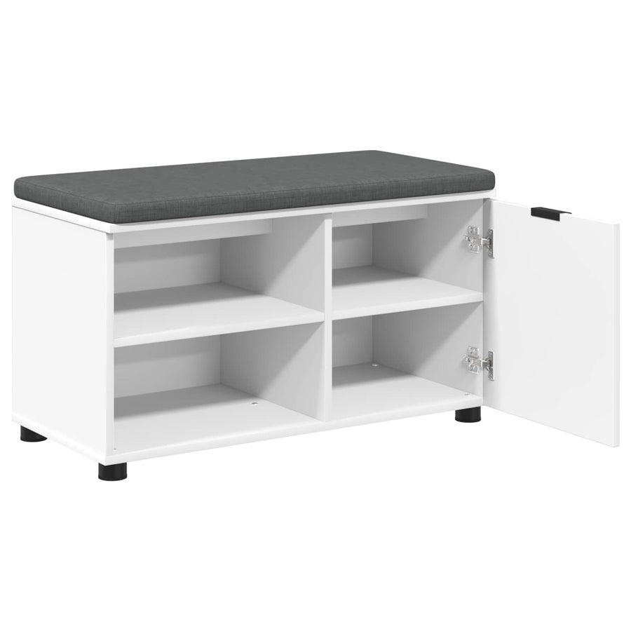 Halbank met kussen Effen Wit 80 x 38 x 46 cm