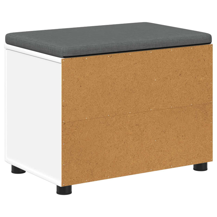 Halbank met kussen Effen Wit 80 x 38 x 46 cm