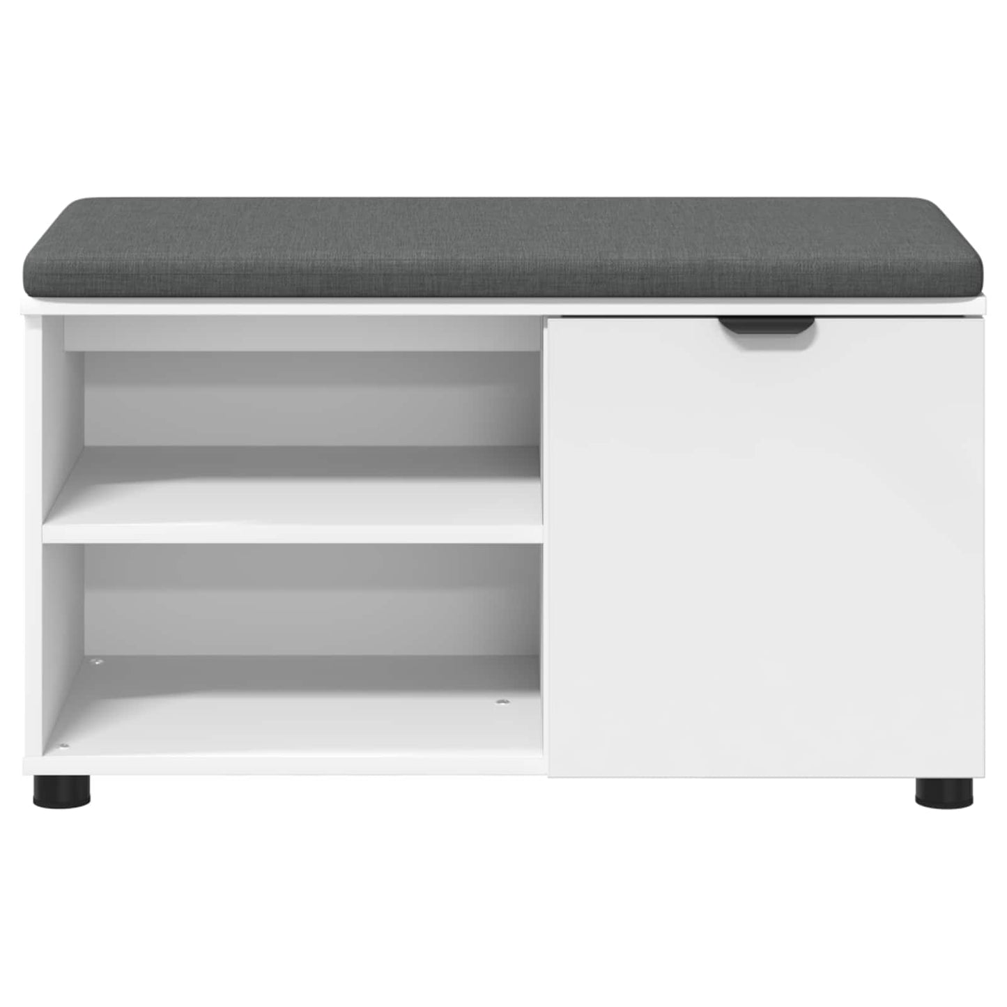 Halbank met kussen Effen Wit 80 x 38 x 46 cm