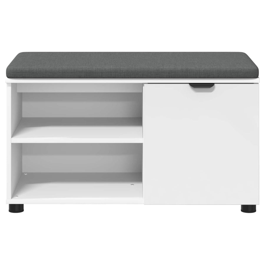 Halbank met kussen Effen Wit 80 x 38 x 46 cm