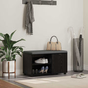 Halbank 80x38x46 cm zwart eiken met kussen