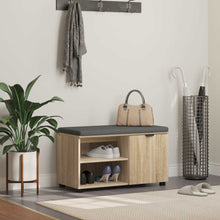 Halbank met kussen Effen Sonoma Eiken 80 x 38 x 46 cm