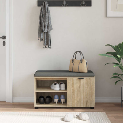 Halbank met kussen Effen Sonoma Eiken 80 x 38 x 46 cm