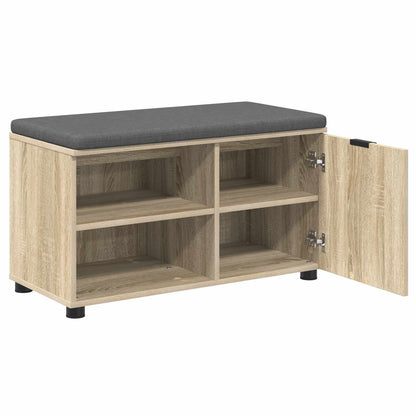 Halbank met kussen Effen Sonoma Eiken 80 x 38 x 46 cm
