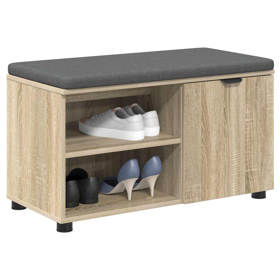 Halbank met kussen Effen Sonoma Eiken 80 x 38 x 46 cm