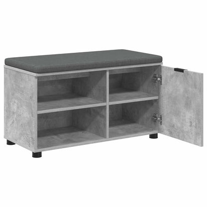 Halbank met kussen Effen Beton Grijs 80 x 38 x 46 cm