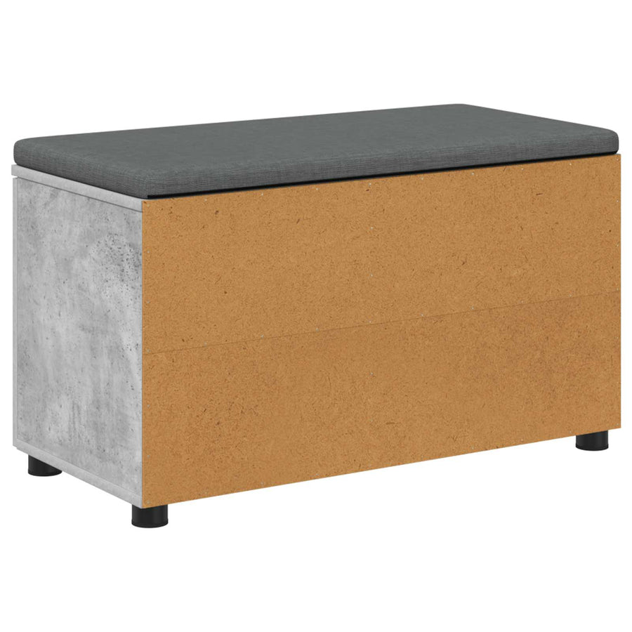 Halbank met kussen Effen Beton Grijs 80 x 38 x 46 cm