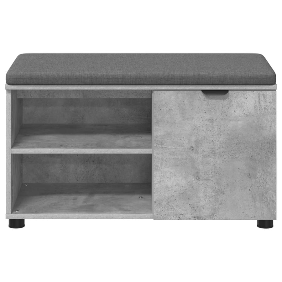Halbank met kussen Effen Beton Grijs 80 x 38 x 46 cm