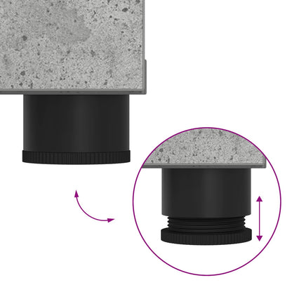 Halbank met kussen Effen Beton Grijs 80 x 38 x 46 cm