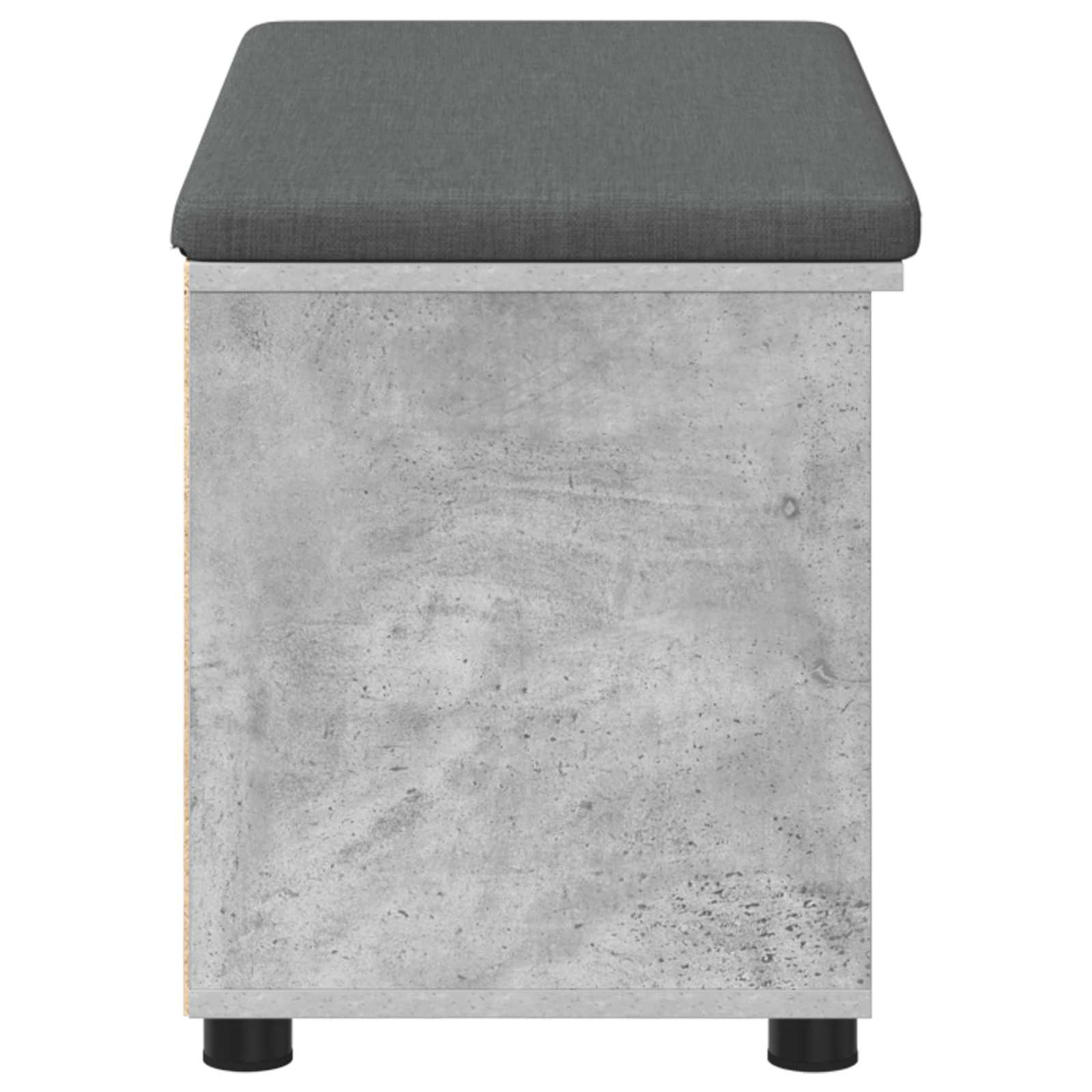 Halbank met kussen Effen Beton Grijs 80 x 38 x 46 cm