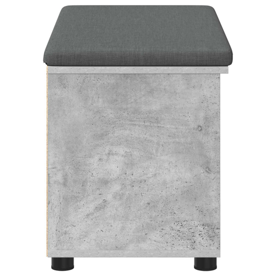 Halbank met kussen Effen Beton Grijs 80 x 38 x 46 cm
