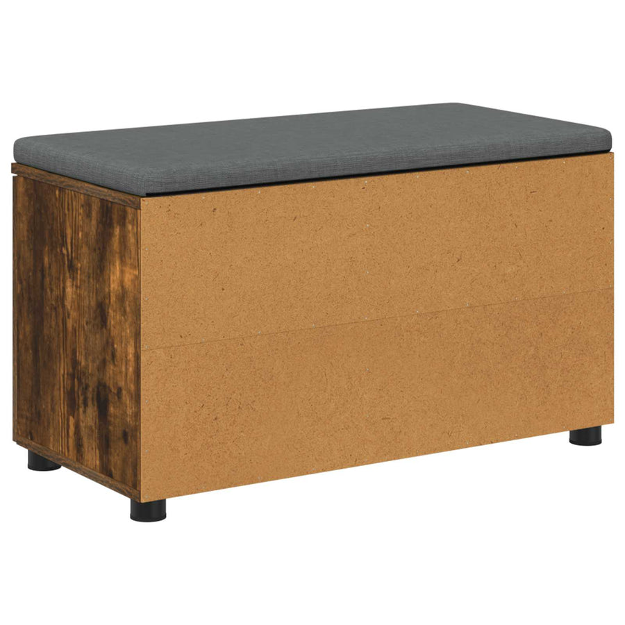 Halbank met kussen Effen Gerookt eiken 80 x 38 x 46 cm