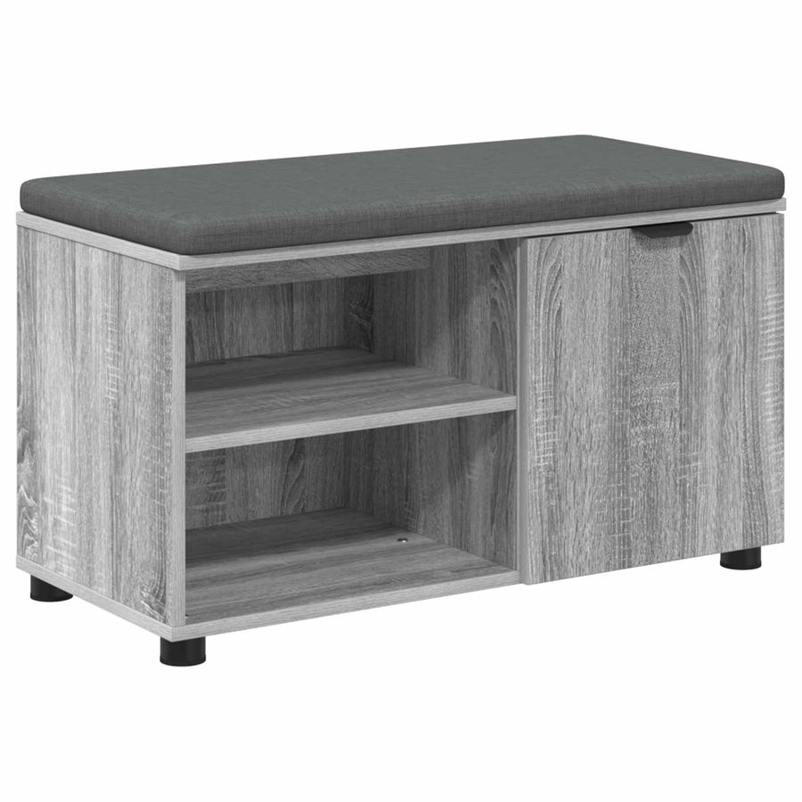 Halbank met kussen Effen Grijs Sonoma 80 x 38 x 46 cm