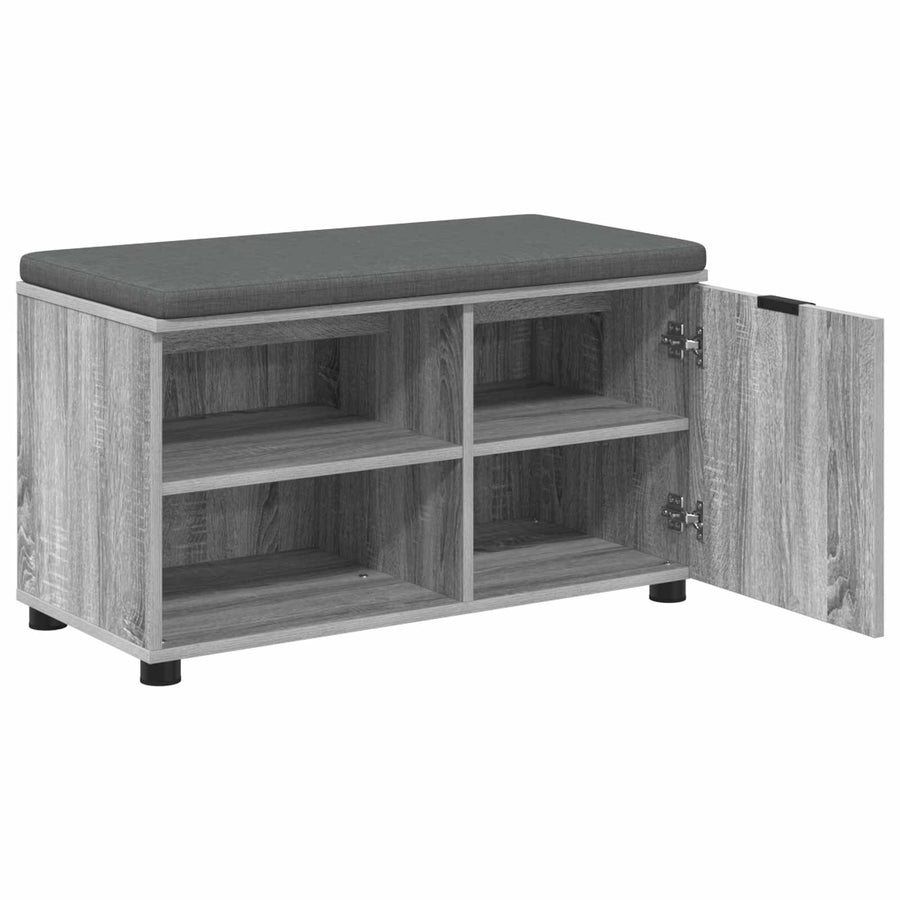Halbank met kussen Effen Grijs Sonoma 80 x 38 x 46 cm