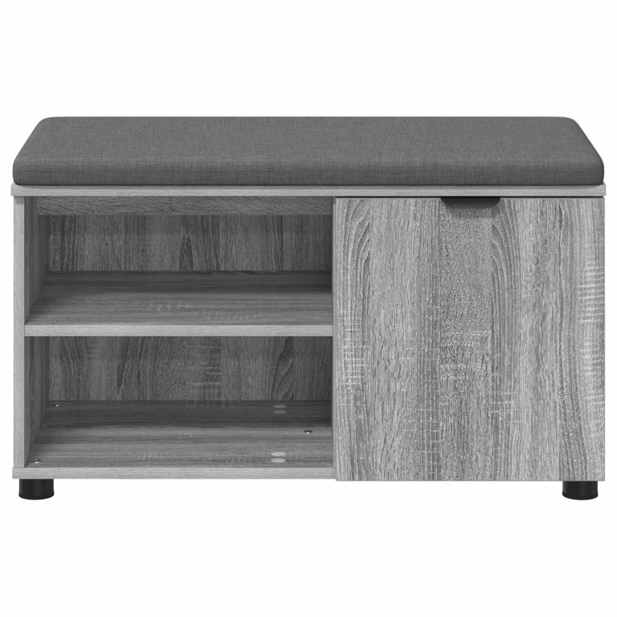 Halbank met kussen Effen Grijs Sonoma 80 x 38 x 46 cm