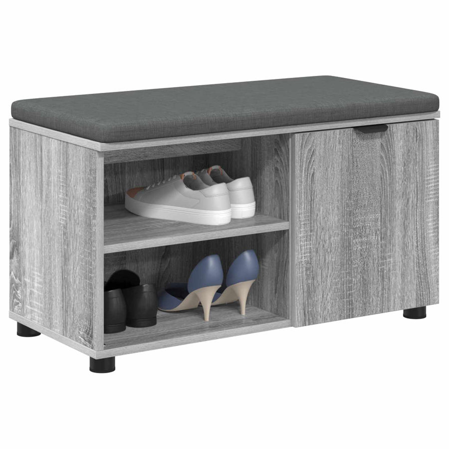 Halbank met kussen Effen Grijs Sonoma 80 x 38 x 46 cm