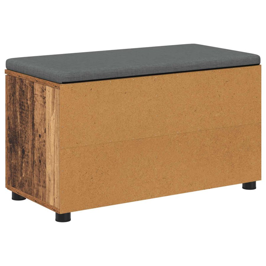 Halbank met kussen Effen Oudhout 80 x 38 x 46 cm