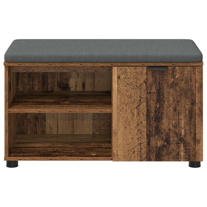 Halbank met kussen Effen Oudhout 80 x 38 x 46 cm