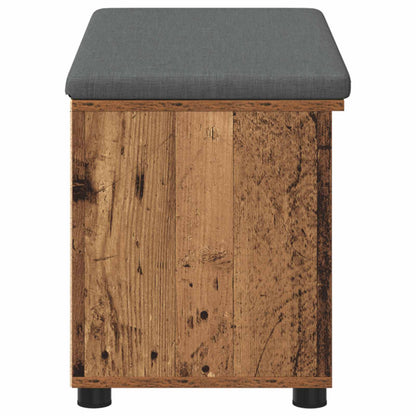 Halbank met kussen Effen Oudhout 80 x 38 x 46 cm