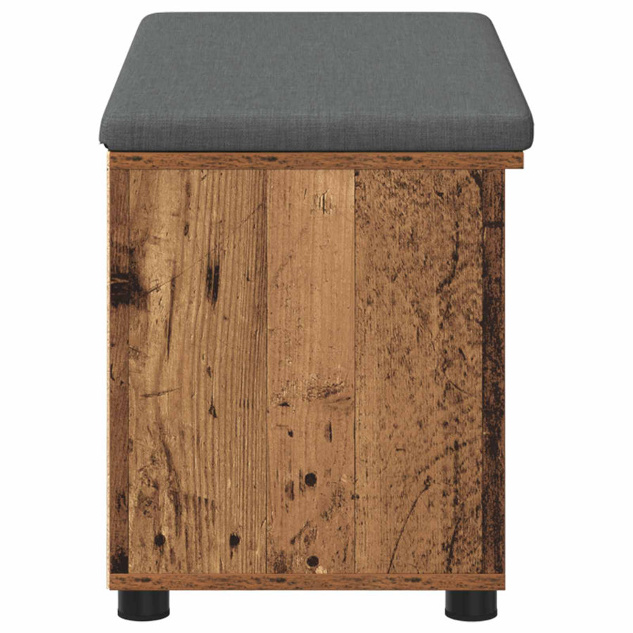 Halbank met kussen Effen Oudhout 80 x 38 x 46 cm