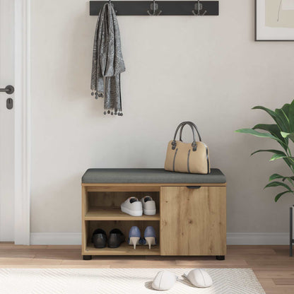 Halbank met kussen Effen Artisan Eiken 80 x 38 x 46 cm