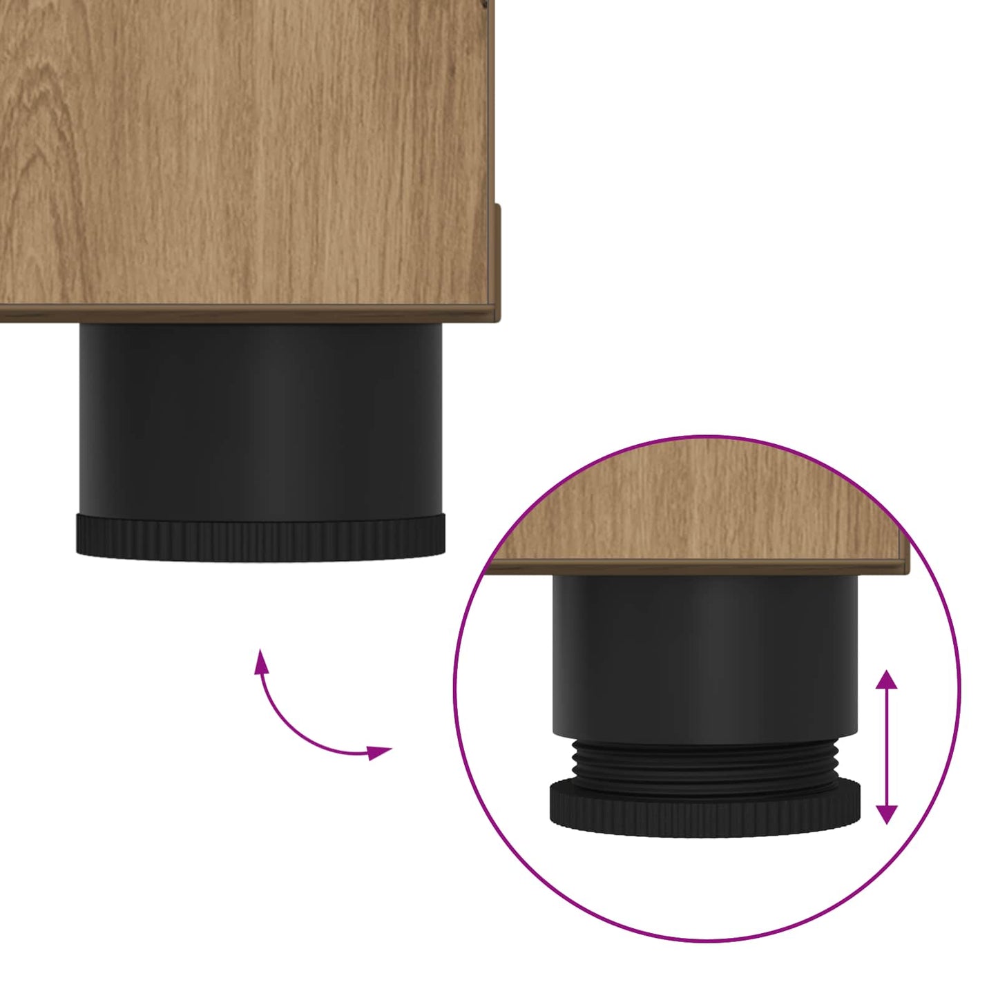 Halbank met kussen Effen Artisan Eiken 80 x 38 x 46 cm