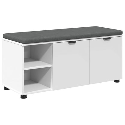 Halbank met kussen Effen Wit 100 x 38 x 46 cm