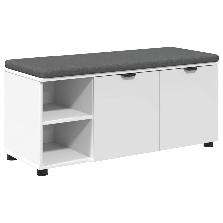Halbank met kussen Effen Wit 100 x 38 x 46 cm