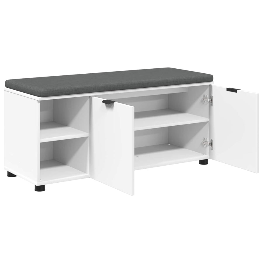 Halbank met kussen Effen Wit 100 x 38 x 46 cm