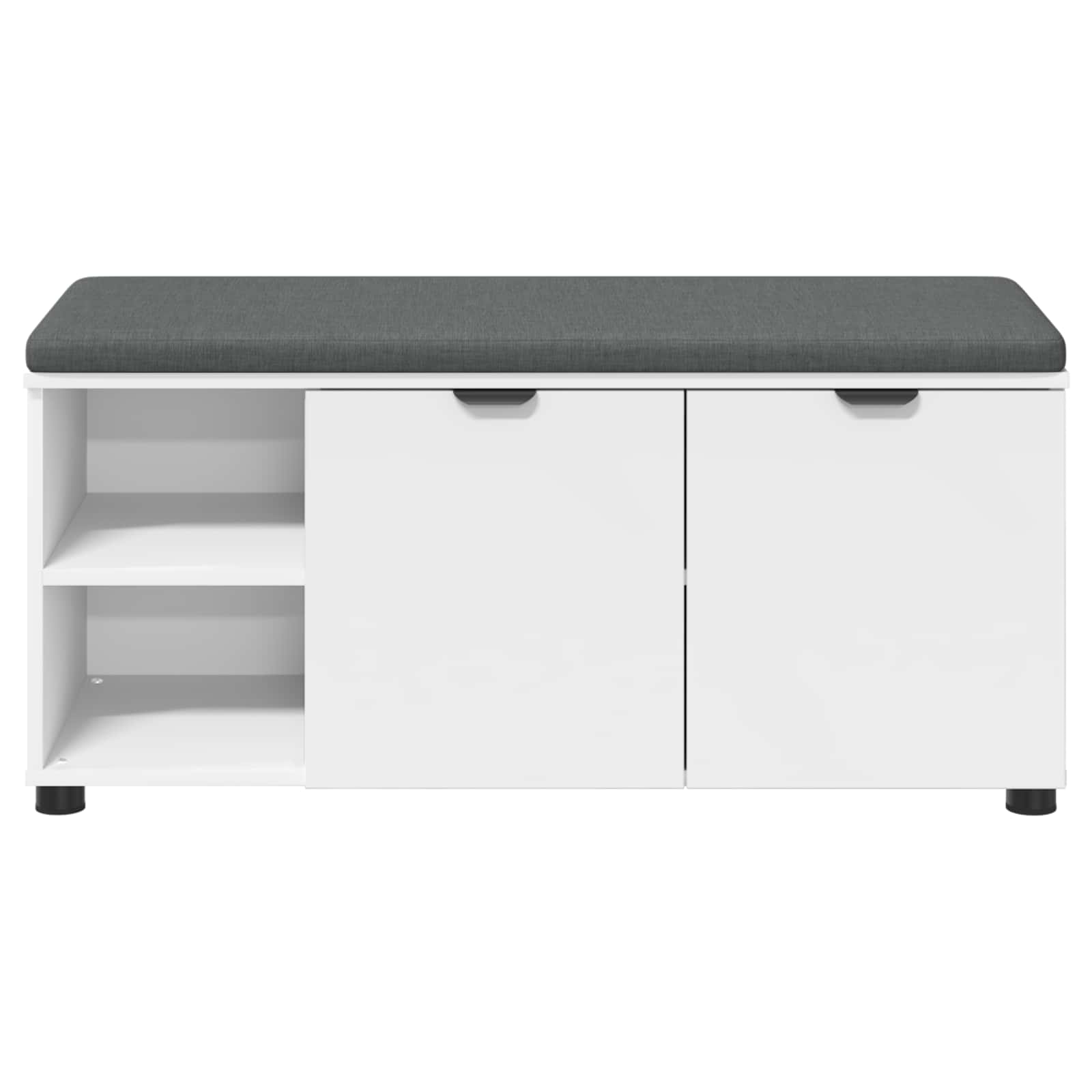 Halbank met kussen Effen Wit 100 x 38 x 46 cm