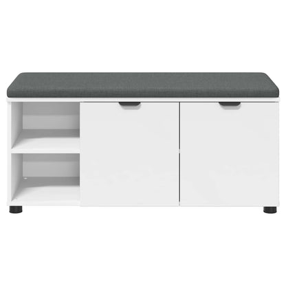 Halbank met kussen Effen Wit 100 x 38 x 46 cm